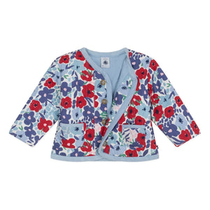 Petit Bateau - Chaqueta acolchada de algodón orgánico Fleurie | Azul