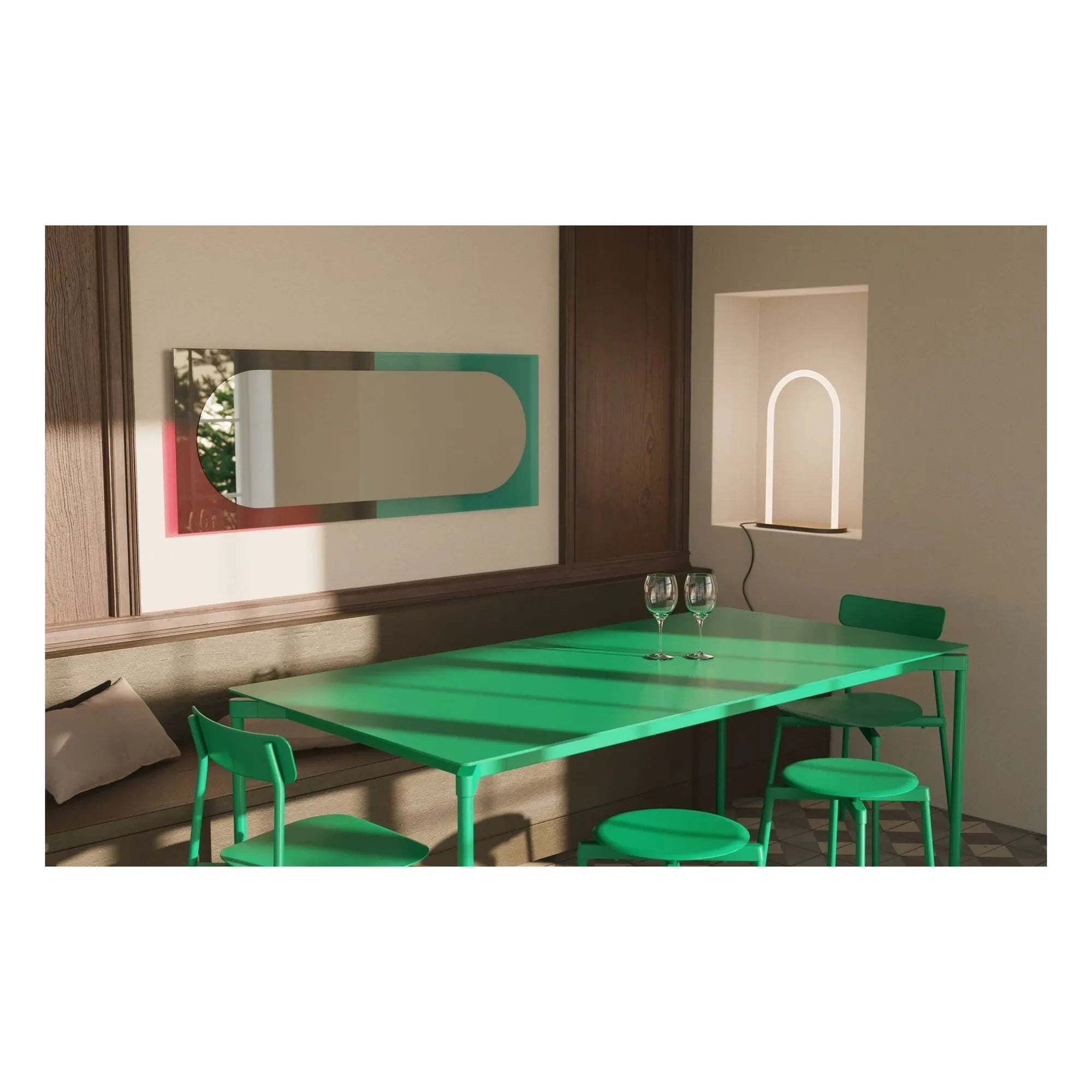 Petite friture - Wander mirror, AC/AL Studio | Rojo cereza