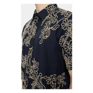Anerkjendt - Camisa Akotto Emb | Azul oscuro