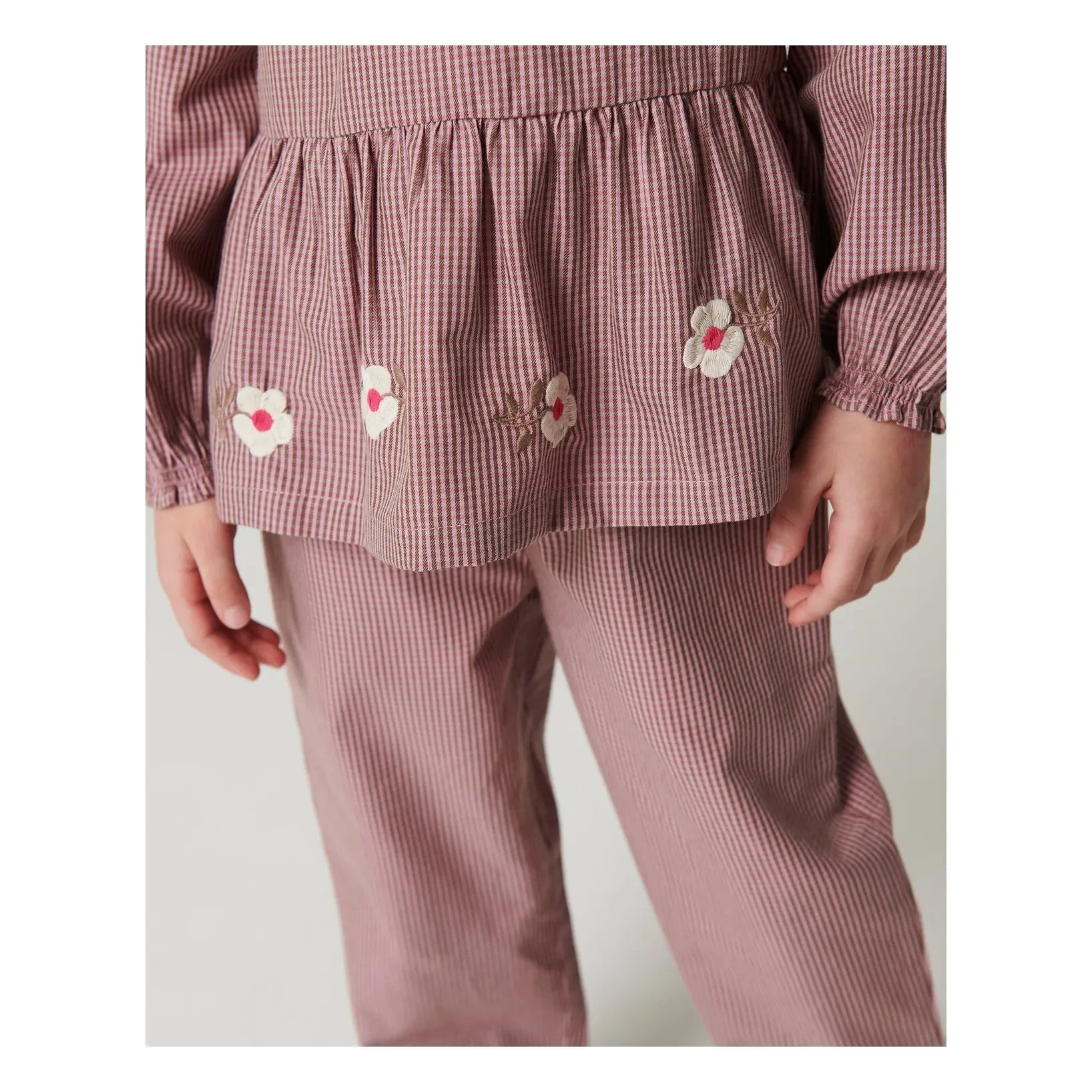 Copenhagen Colors - Pantalón a cuadros de algodón orgánico | Rosa polvo