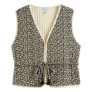 Emile et Ida - Chaleco sin mangas Bennet leopardo | Negro