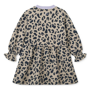 Liewood - Lia Leopard Organik Pamuk Sweat Elbise | Bej