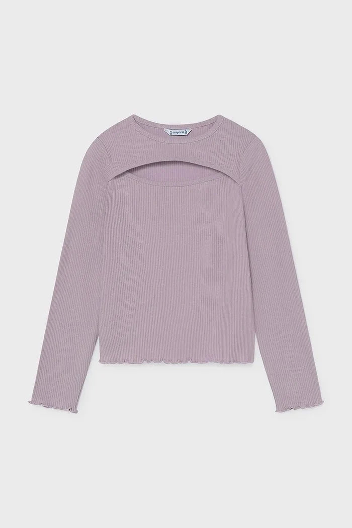 Blusa Mayoral de manga larga de algodón y elastano para niños