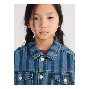 Bobo Choses - Chaqueta vaquera de algodón orgánico a rayas | Azul