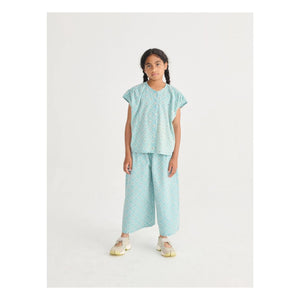 Bobo Choses - Falda-short de algodón orgánico Daisy | Azul claro