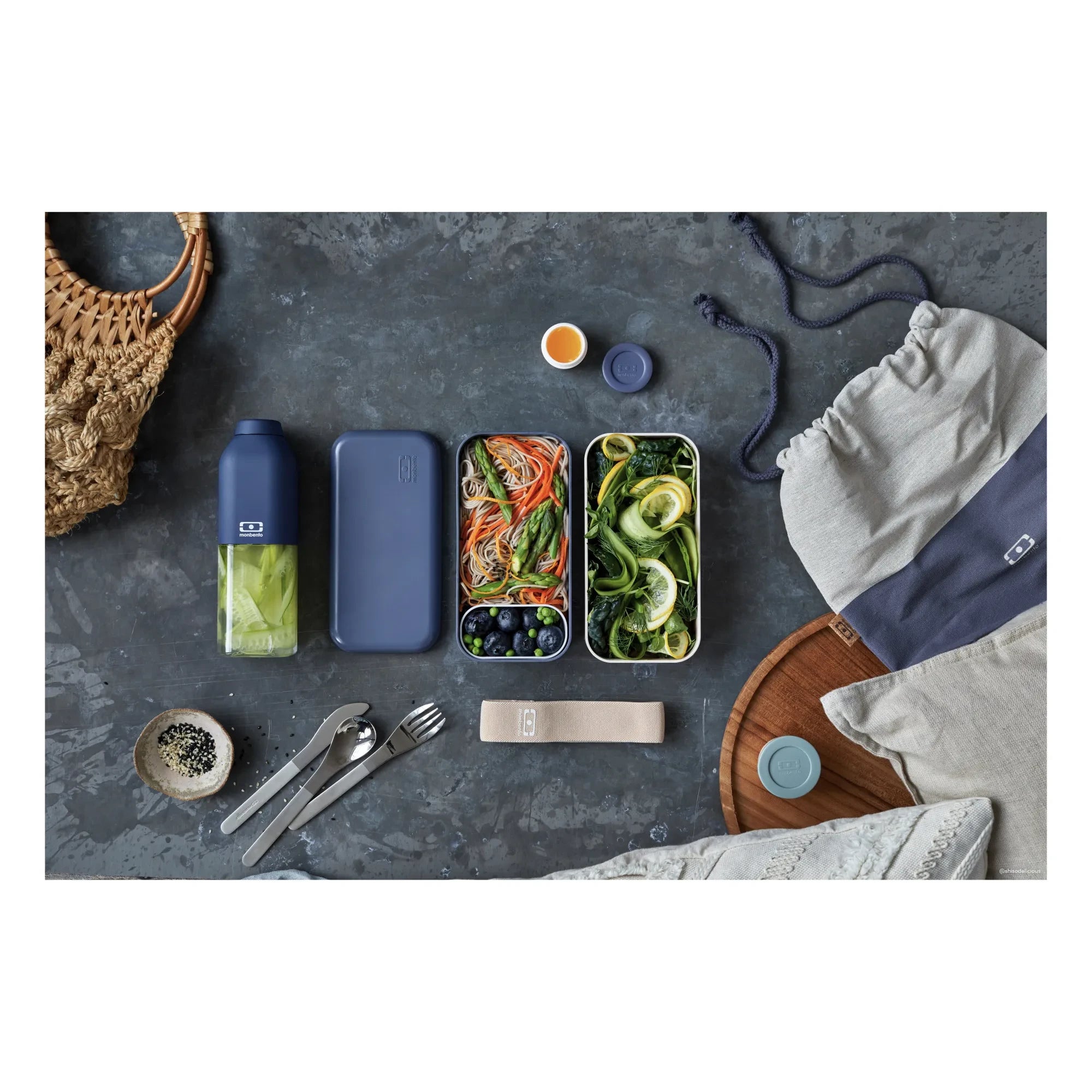 Monbento - MB Pocket Bento Bolsa - L | Azul