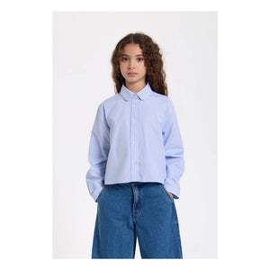 Smallable Kid - Camisa Corta de Rayas Clara | Azul Claro