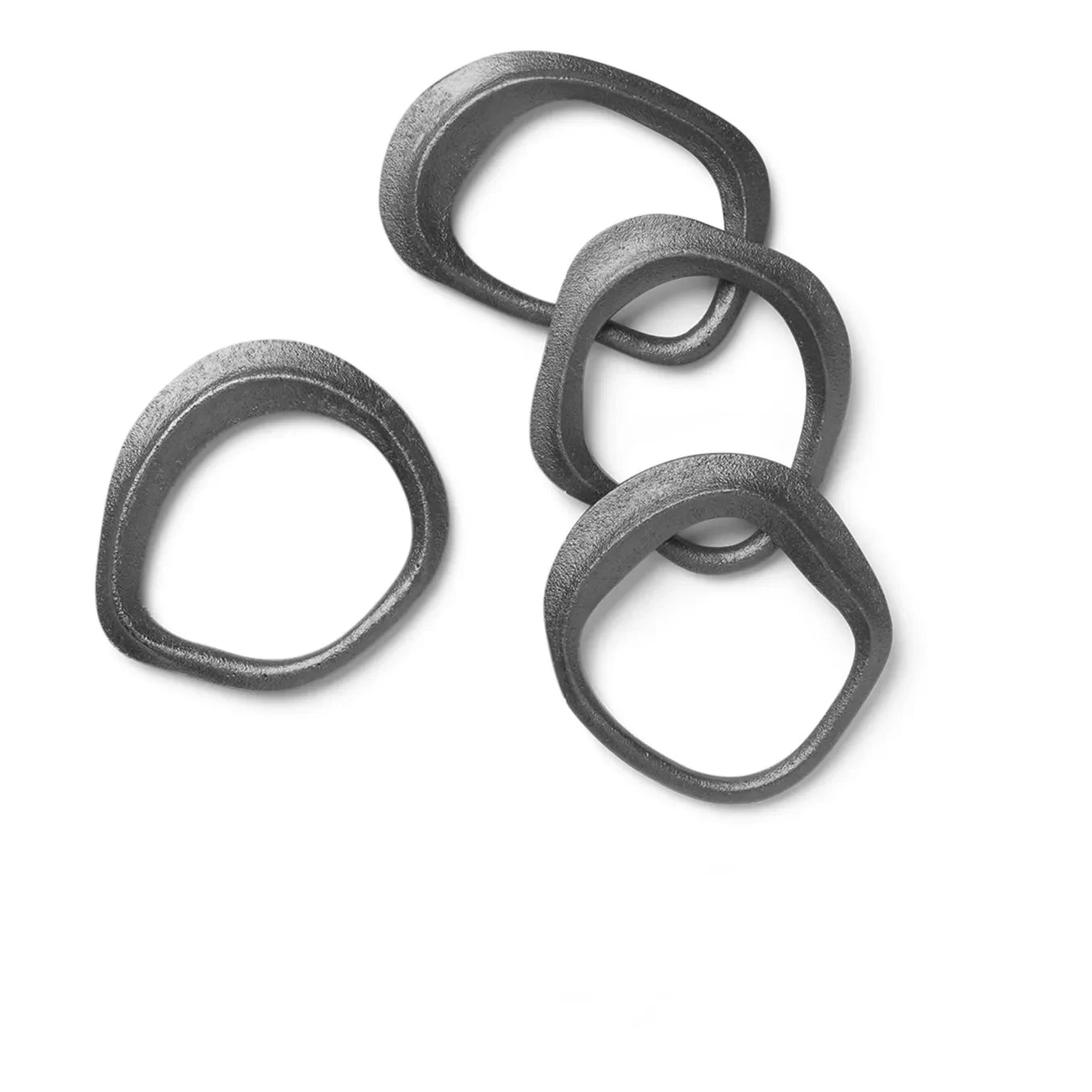 Ferm Living - Peçete Halkaları - 4'lü Set | Siyah