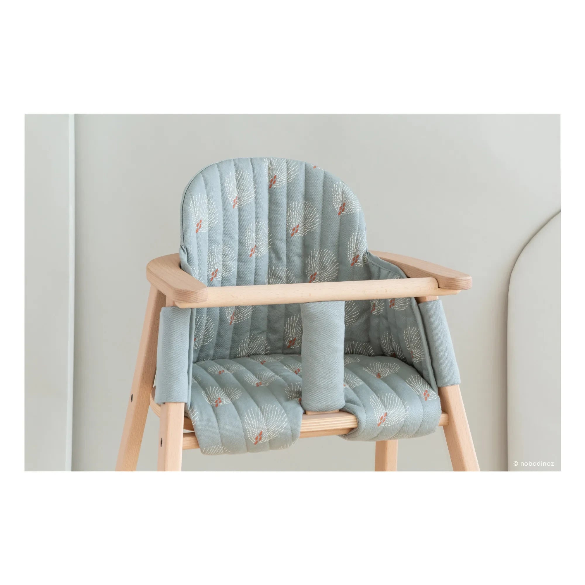 Funda de cojín para silla evolutiva Green Mama - Nobodinoz | Agua Verde