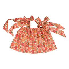 Loir - Blusa Castilla Flores de Algodón Orgánico | Coral