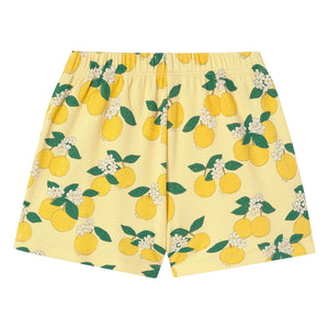 Tinycottons - Shorts de canalé de algodón orgánico naranja | Amarillo claro