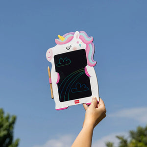 Legami - Pizarra LCD portátil de cartón con unicornio - Tablero de bocetos mágico