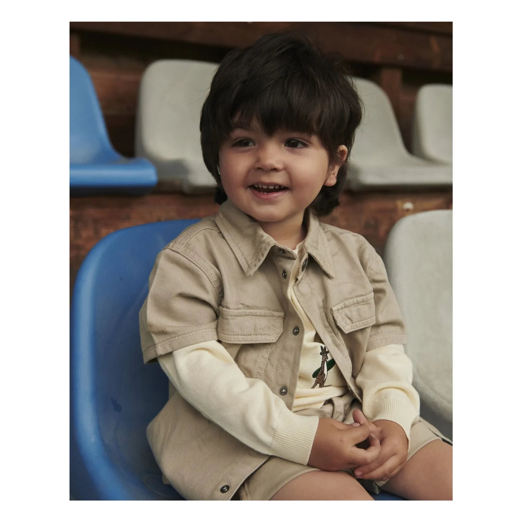 Copenhagen Colors - Camisa Safari de sarga de algodón orgánico | Beige