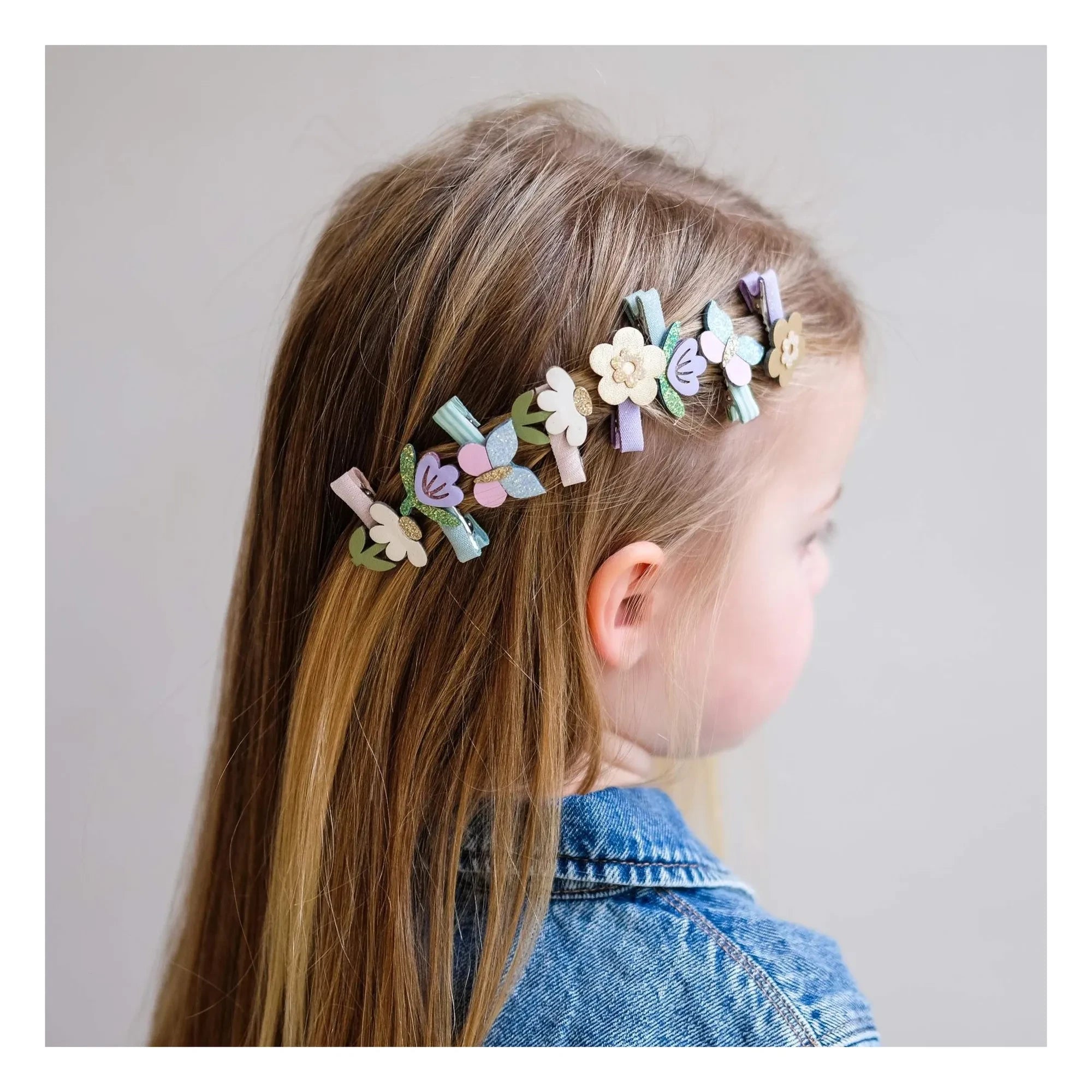 Mimi & Lula - Set de 8 horquillas Mini Flor | Lila
