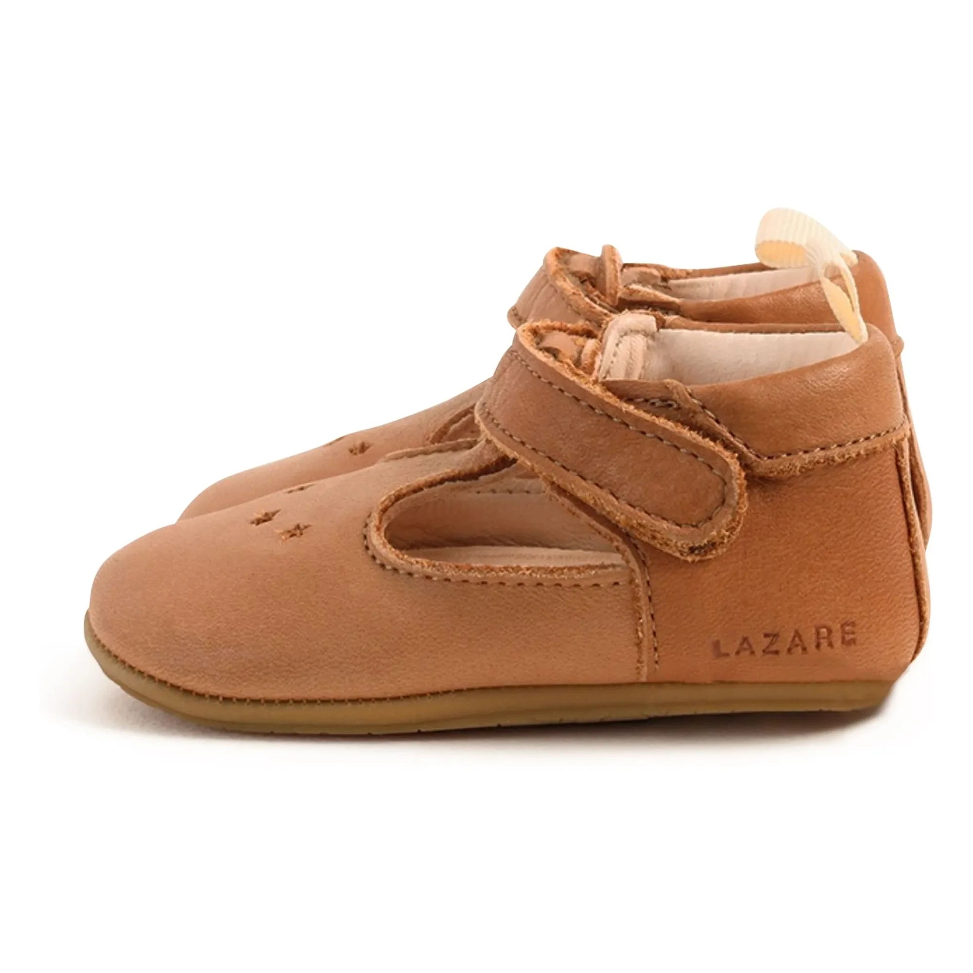 Lazare - Pantuflas de rayas César Etoiles | Color camel