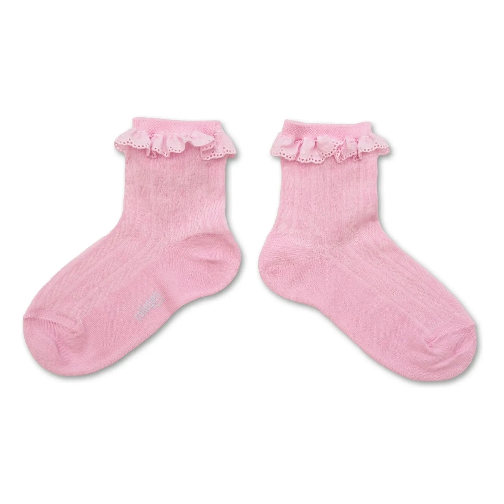 Calcetines Collégien - Marie-Antoinette con volantes de encaje | Rosa