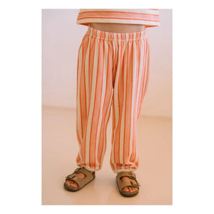 Studio Bohème - Pantalón Porgy de Algodón Orgánico a Rayas | Rosa