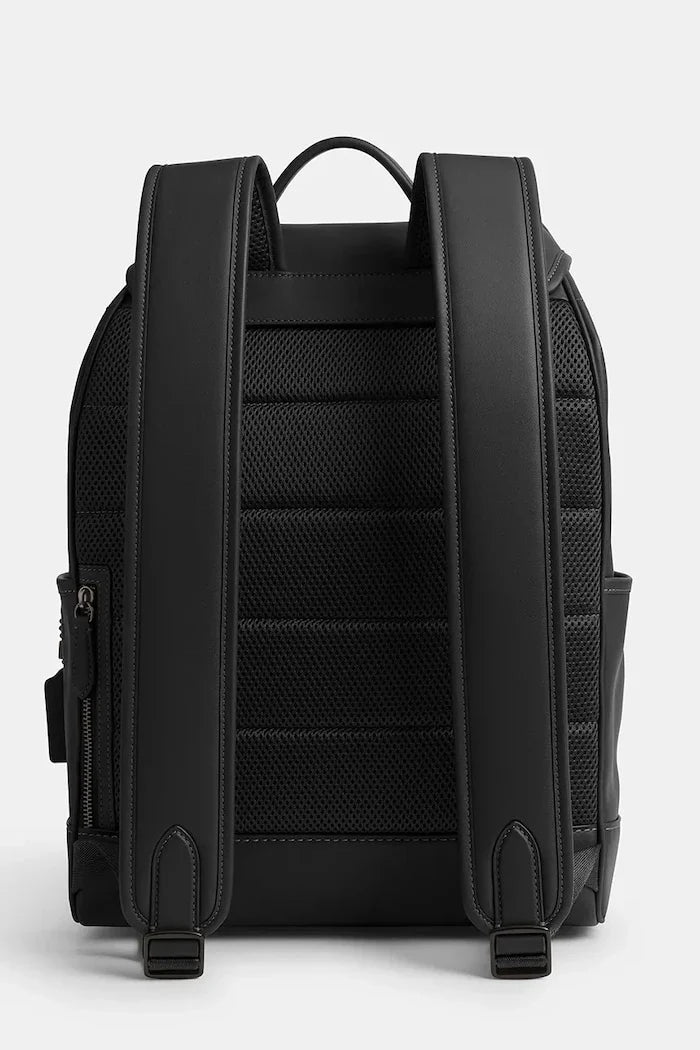 Mochila Coach League Flap de piel