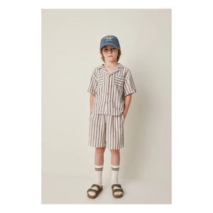 Tocoto Vintage - Camisa de lino a rayas | Marrón