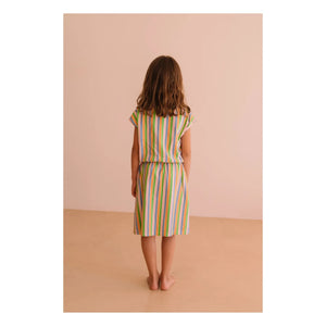 We Are Kids - Vestido de algodón orgánico a rayas Suzy | Rosa claro