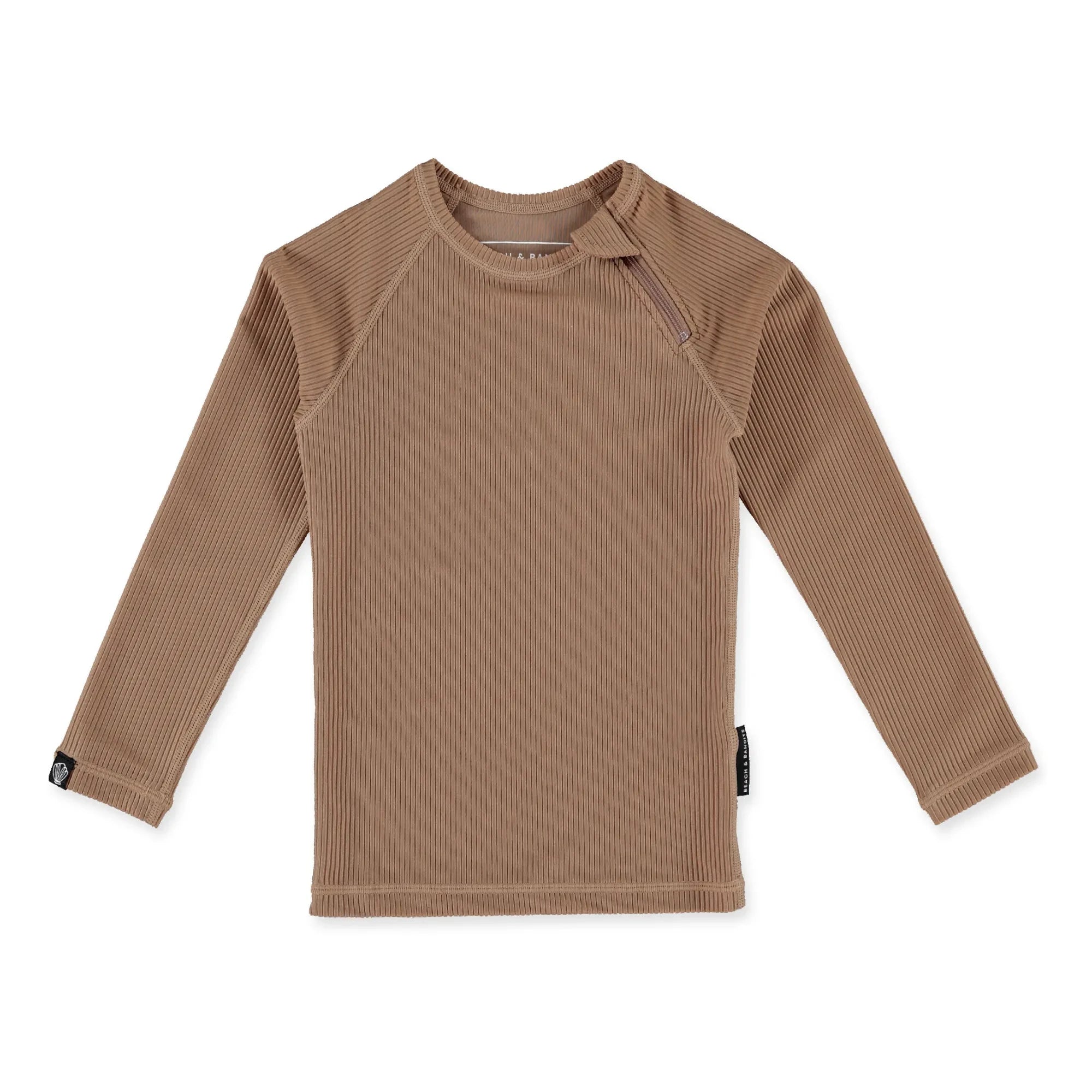Beach & Bandits - Camiseta de canalé anti-UV | Marrón