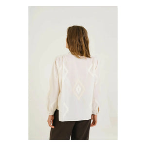 Sacrécoeur - Blusa bordada Ella Astra | Crudo