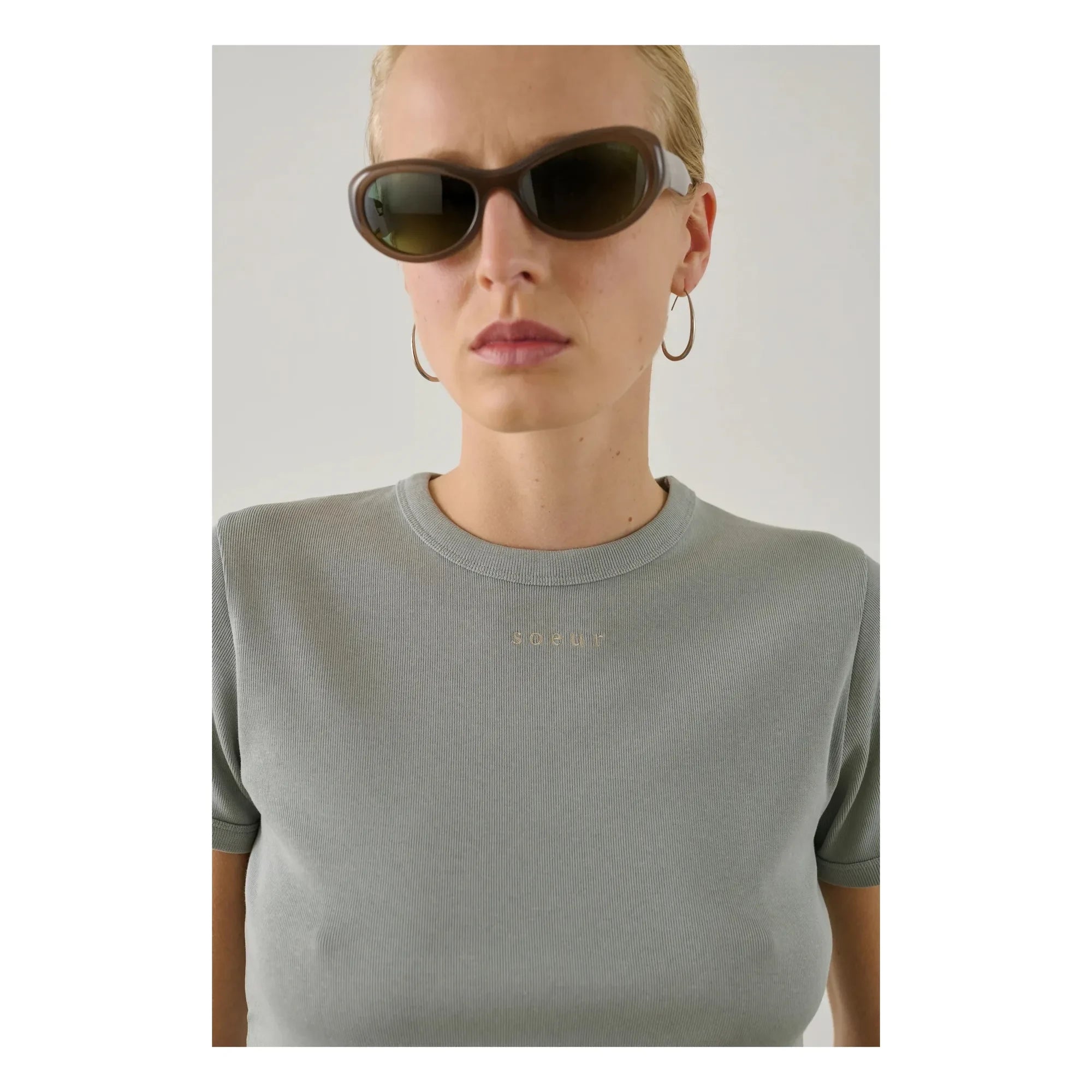 Soeur - Camiseta Aristide de algodón orgánico | Azul hielo