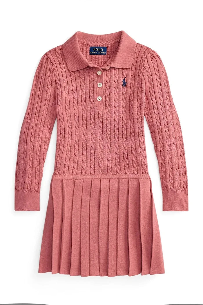 Vestido de algodón con pliegues Polo Ralph Lauren