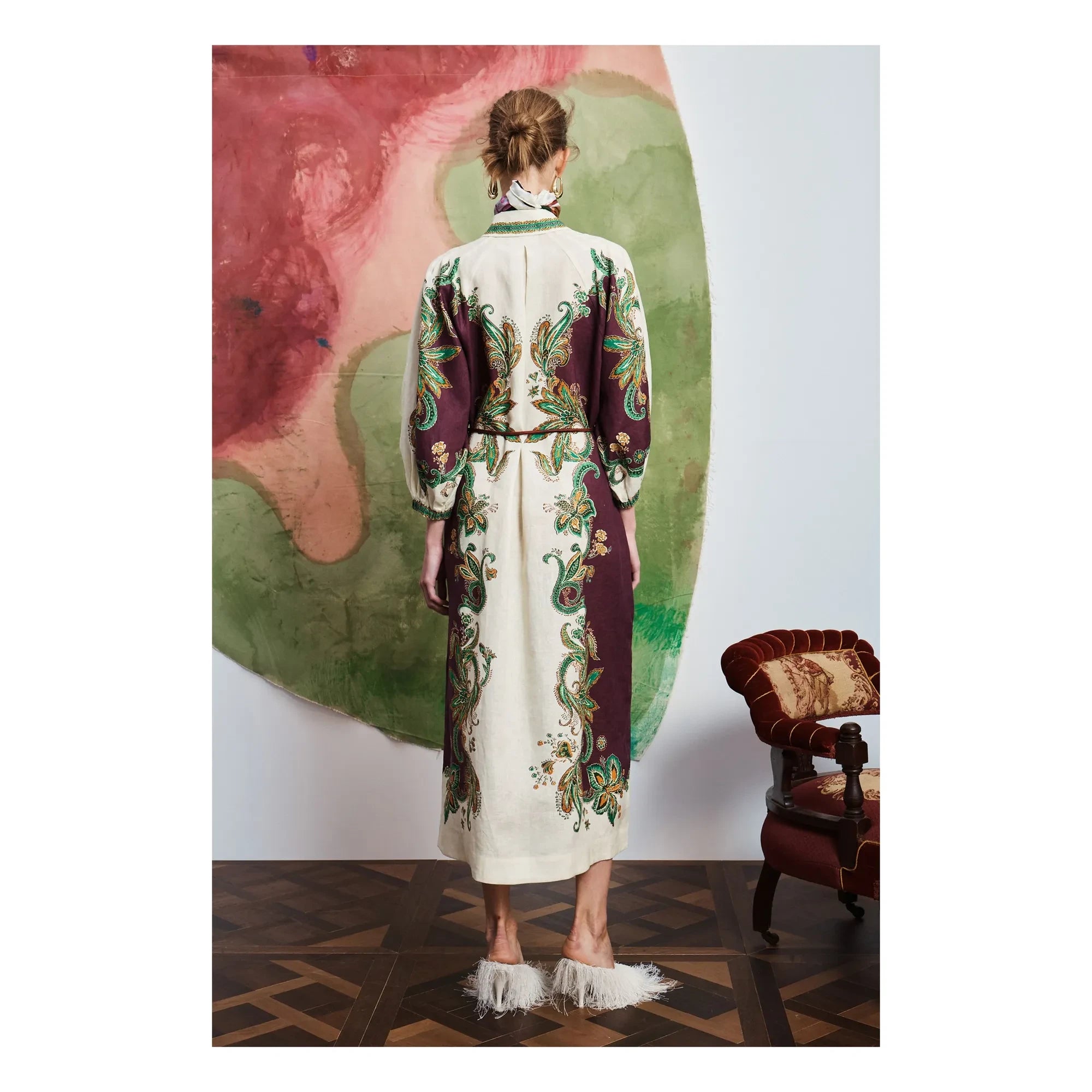 Alémais - Vestido Ruthie de lino | Crema