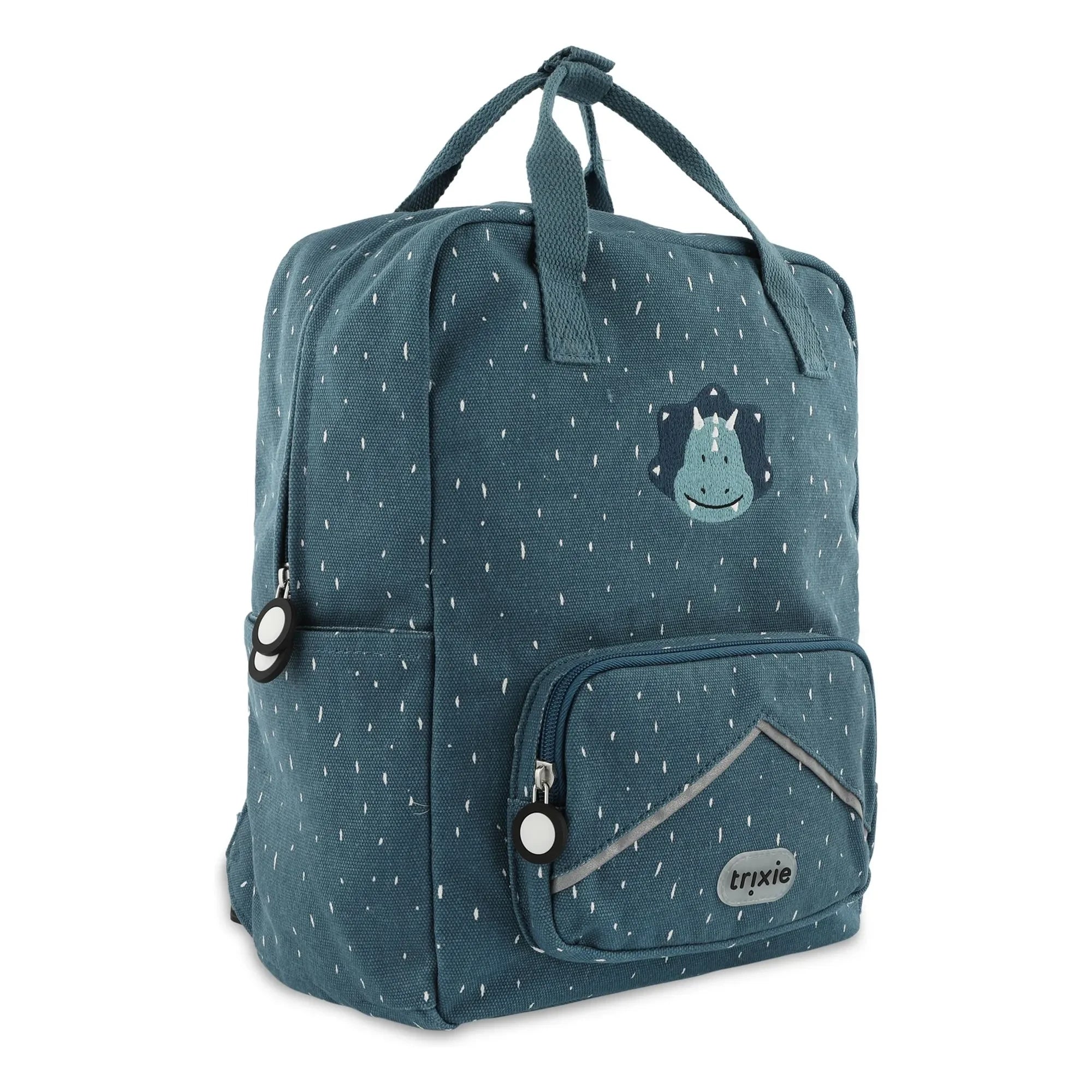 Trixie - Mochila Grande Sr. Triceratops | Gris azulado