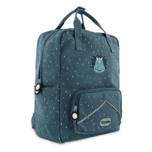 Trixie - Mochila Grande Sr. Triceratops | Gris azulado