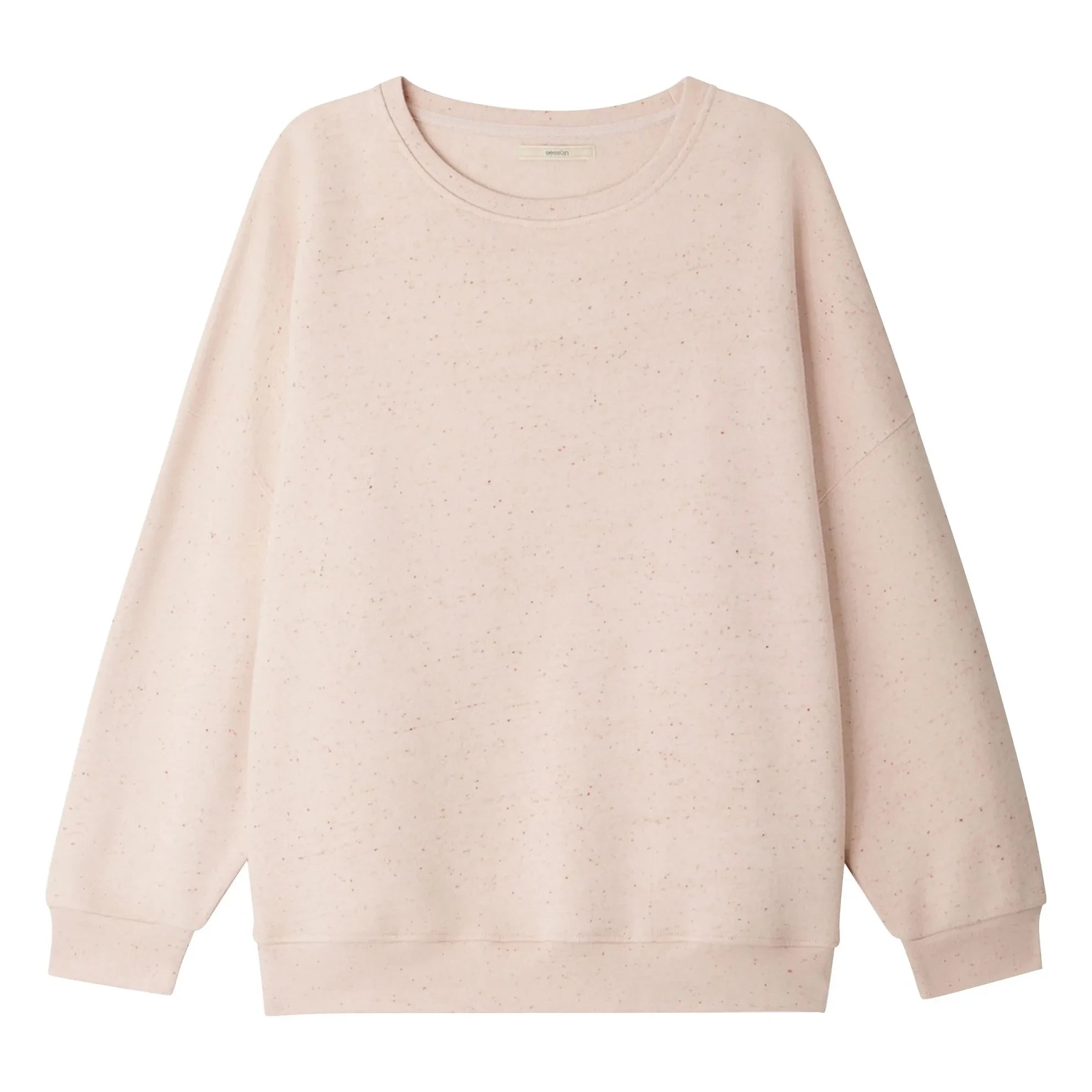 Sessùn - Sudadera Chebbi Oversize de algodón orgánico y reciclado | Rosa jaspeado
