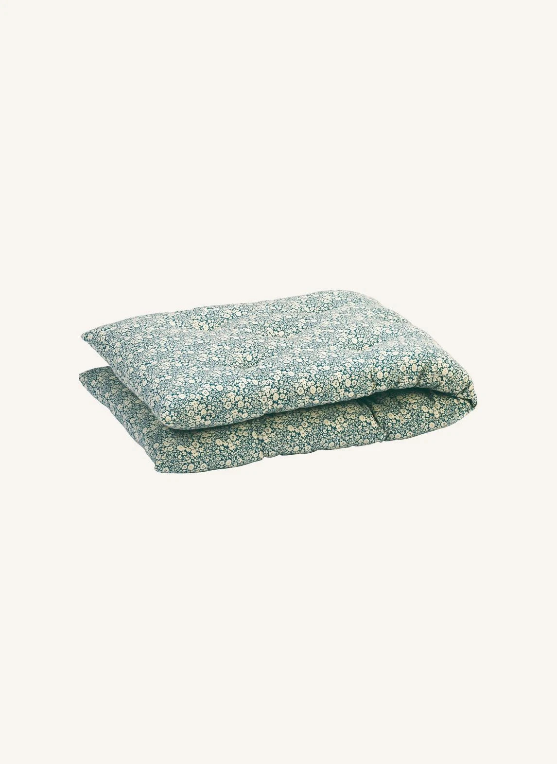 Madam Stoltz - Cojín de banco de algodón con estampado | Azul