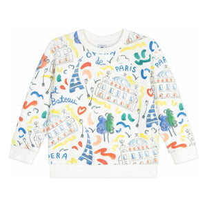 Petit Bateau - Sudadera Ópera | Blanco