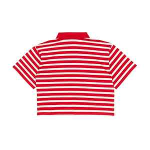 Smallable Kid - Polo varsity a rayas | Rojo oscuro