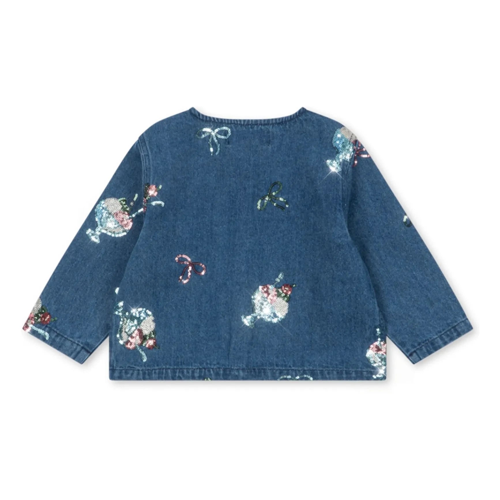 Konges Sløjd - Chaqueta de algodón orgánico con motivo de helado de lentejuelas vaqueras | Azul