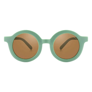 Grech & Co - Gafas de sol orgánicas polarizadas redondas originales de fibra | Verde pálido
