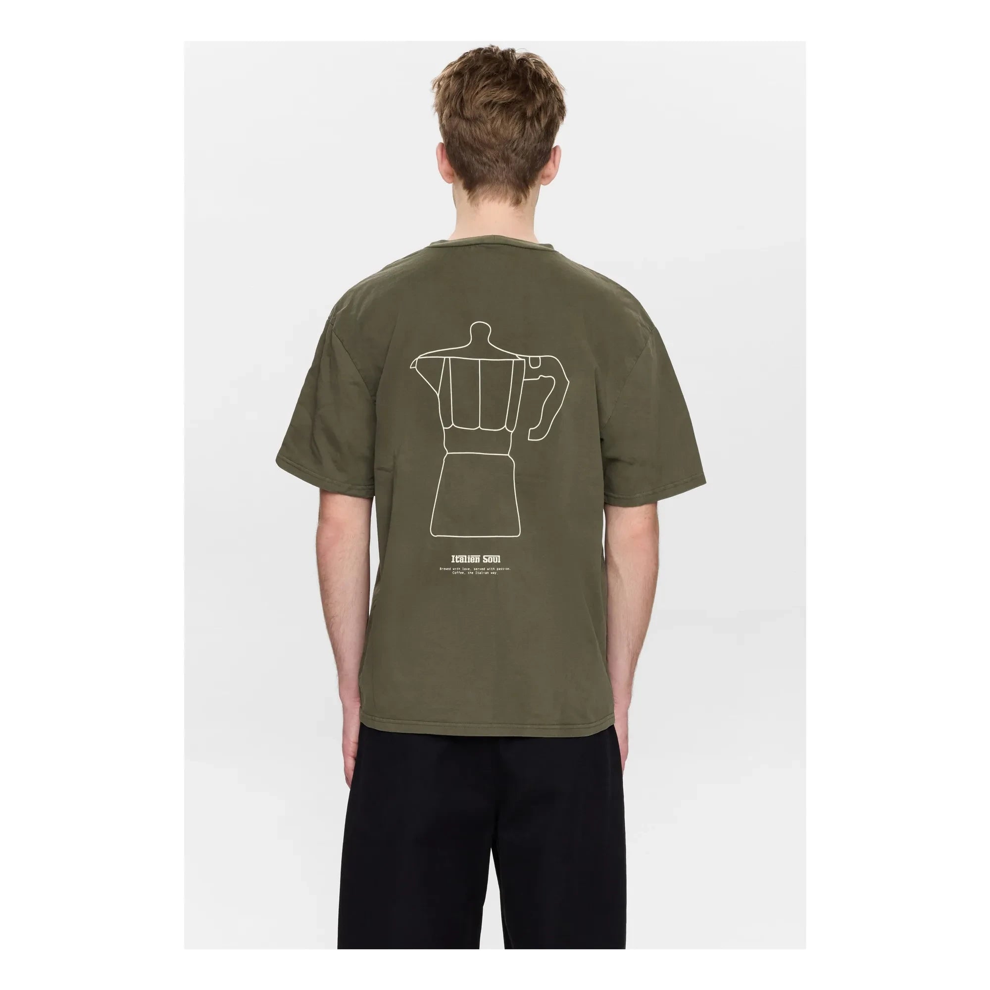 Anerkjendt - Camiseta italiana Akvillads | Verde oscuro