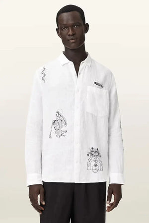 Camisa de lino para hombre AllSaints TERROR