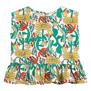 Bobo Choses - Top floral de algodón orgánico | Crudo