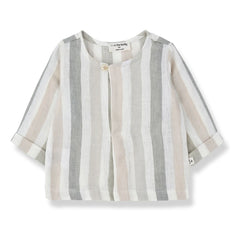 1+ in the family - Camisa de lino a rayas Casavells | Crudo