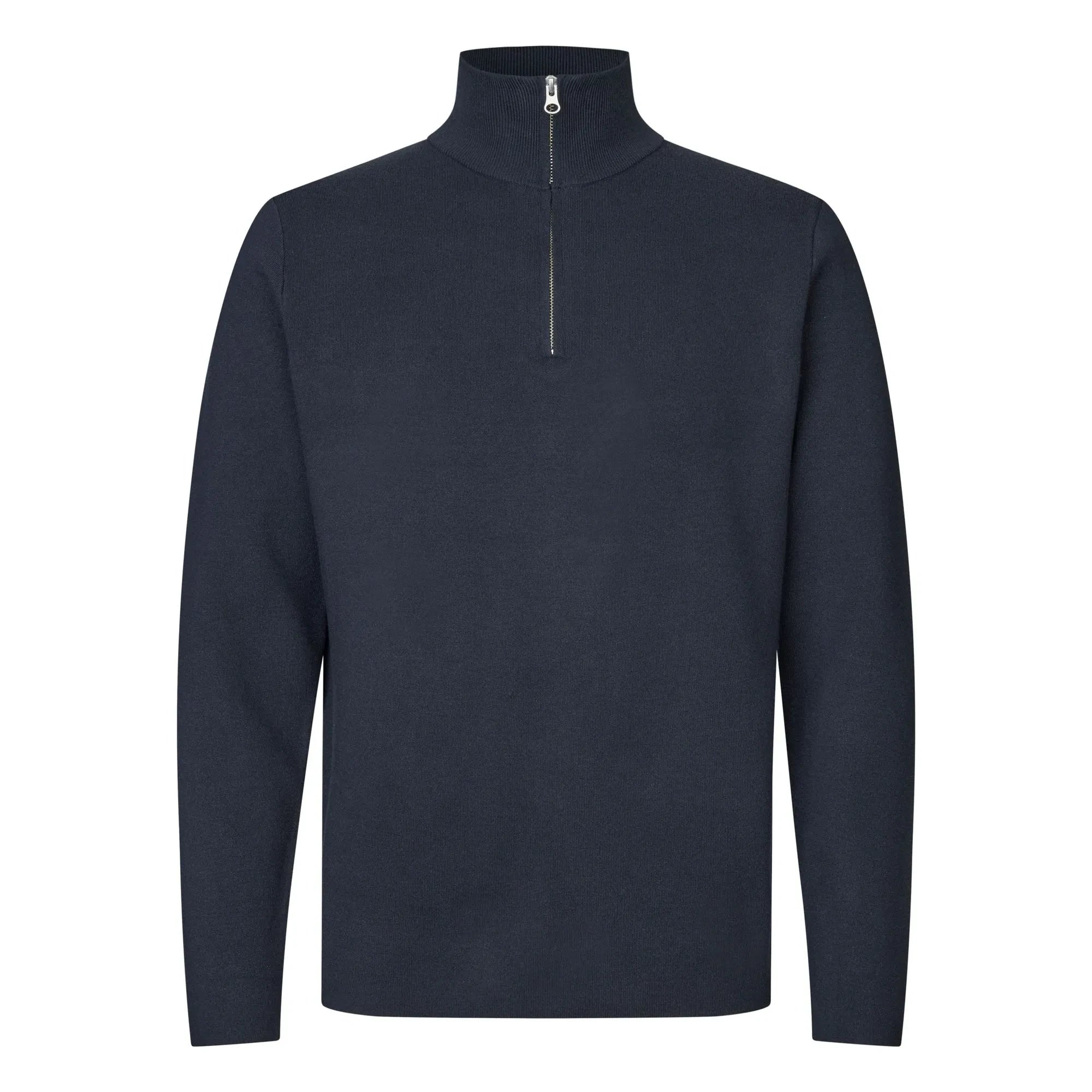 Samsoe Samsoe - Sudadera Gunan con Media Cremallera | Azul Oscuro