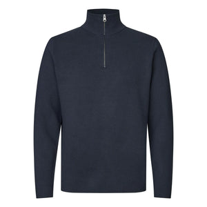 Samsoe Samsoe - Sudadera Gunan con Media Cremallera | Azul Oscuro