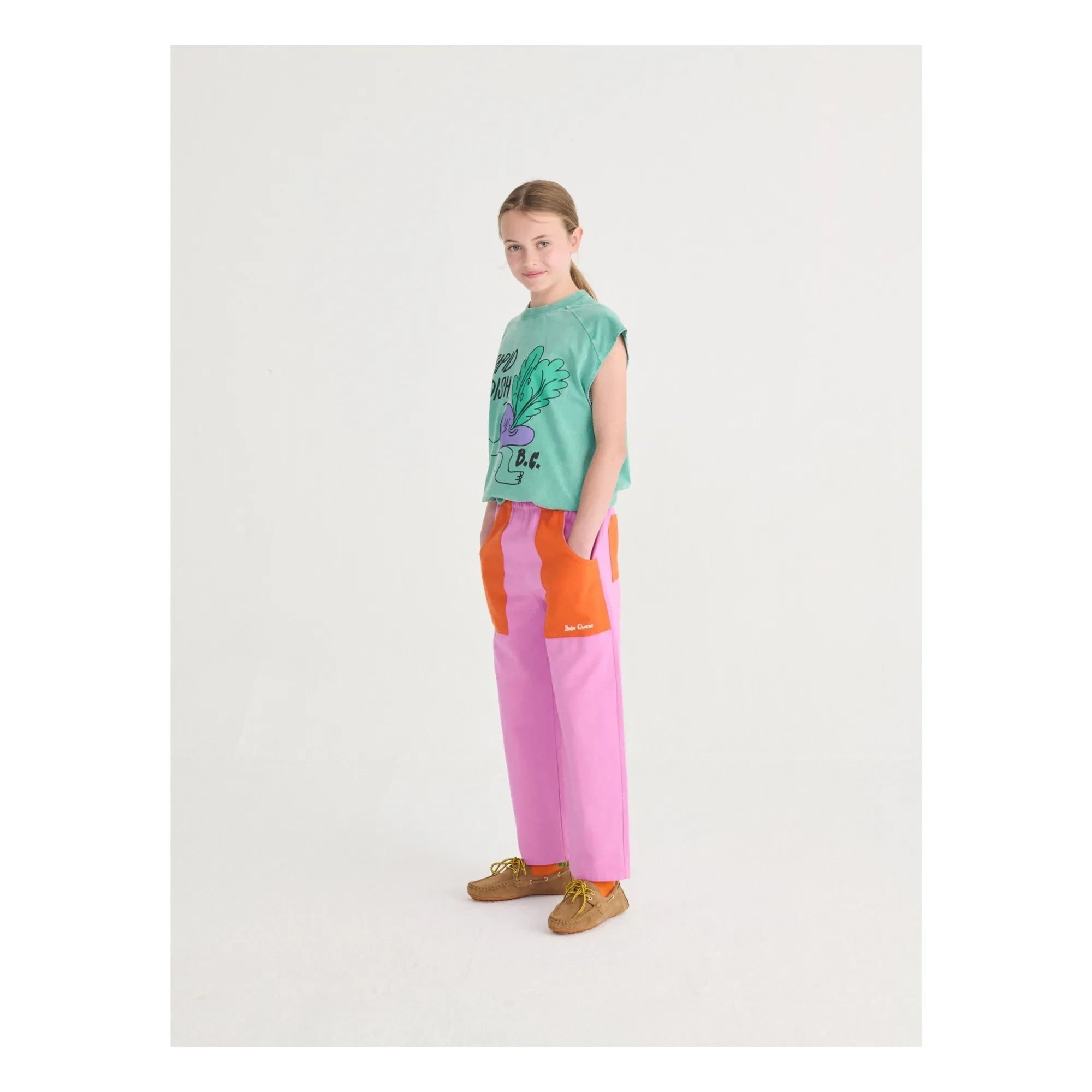 Bobo Choses - Pantalón de algodón orgánico con bloques de color | Morado