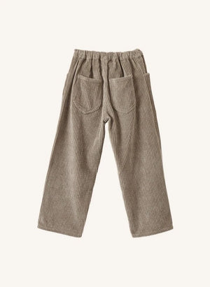 Caramel - Pantalones de terciopelo con pinzas Erodium | Gris