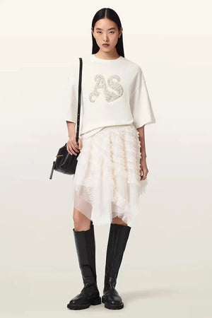 Camiseta extragrande ICON de algodón para mujer de AllSaints