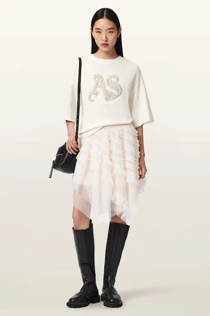 Camiseta extragrande ICON de algodón para mujer de AllSaints