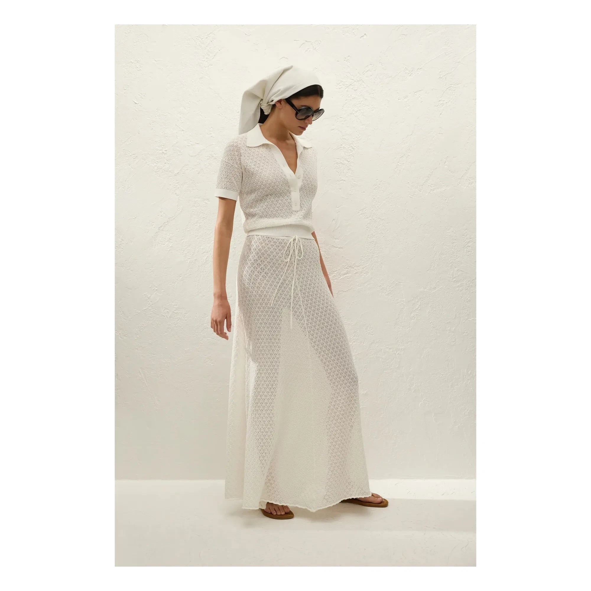 Faithfull the Brand - Polo Lena de algodón calado | Crudo