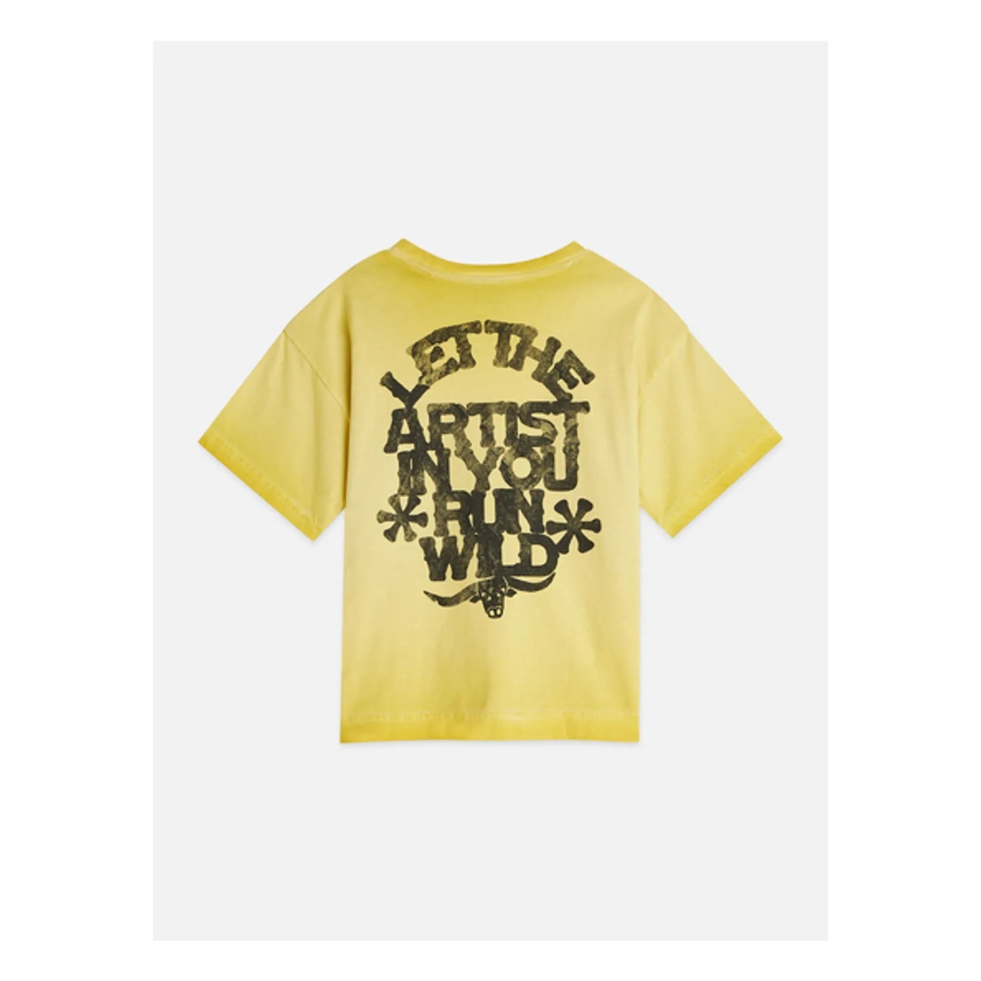 Scotch & Soda - Camiseta con logo extragrande de la obra de arte | Amarillo