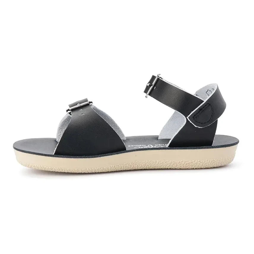 Salt-Water - Sandalia de cuero impermeable Surfer | Negro